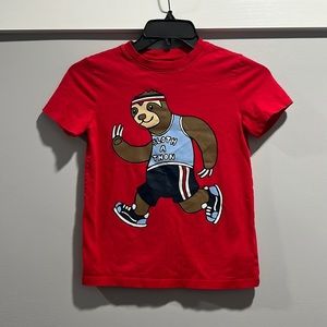 Lands End Graphic Sloth A Thon Boys Top Size S(8)